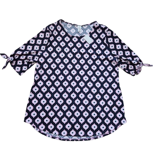 west loop Tops - West Loop Bohemian Floral Women's Tunic Top Multicolor Tie Sleeve Design